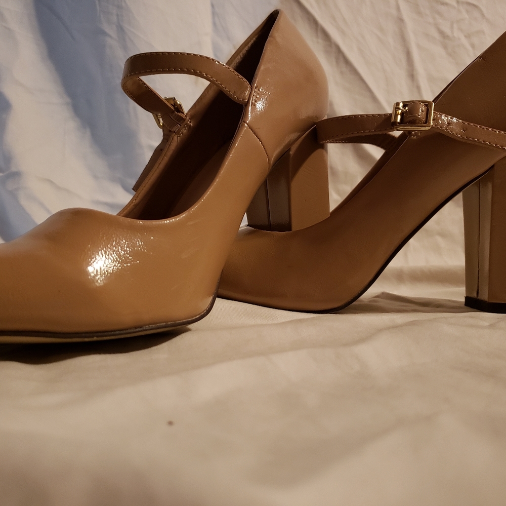 Cato Chunky Heels Size 9, Nude, Mary Jane